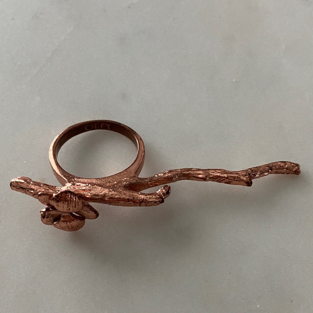 Rose Gold Branch Ring